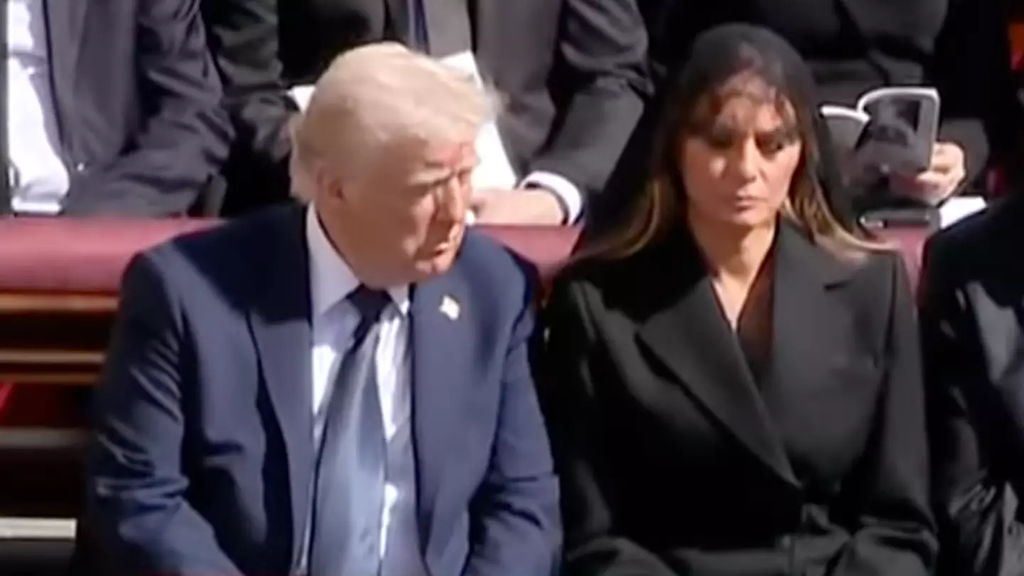 Lip reader reveals seven-word exchange Donald Trump shared with Melania at Pope's funeral