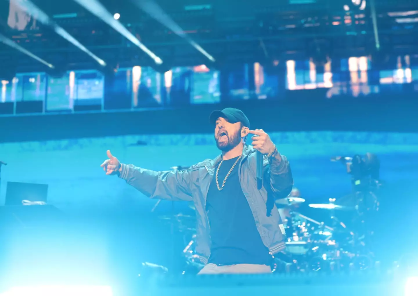 Eminem's publishing company, Eight Mile Style, filed a lawsuit against Meta Platforms (Mark Robinson/Matchroom Boxing/Getty Images)