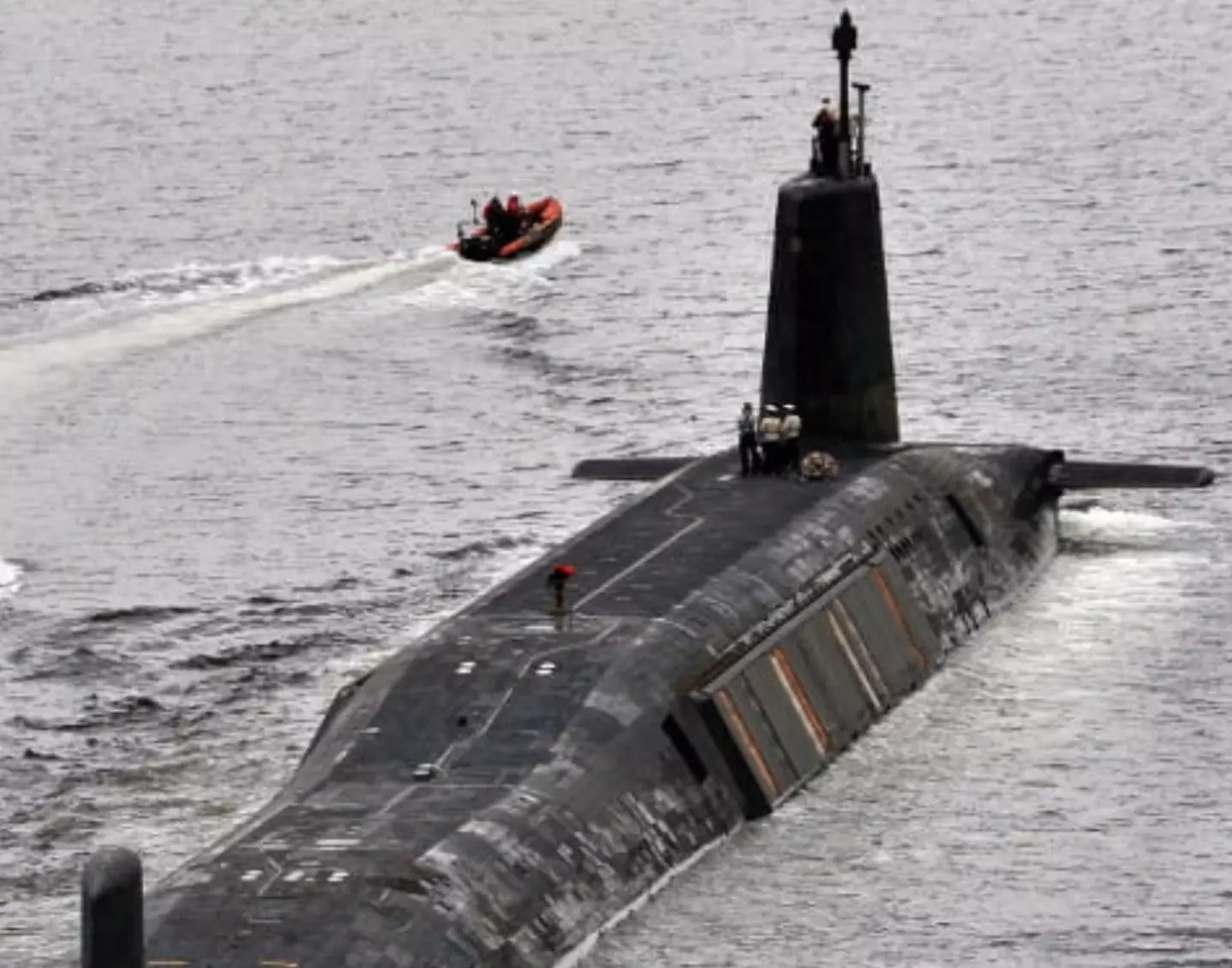 HMS Vanguard is one of four submarines the Royal Navy has in the fleet which act as a nuclear deterrent.