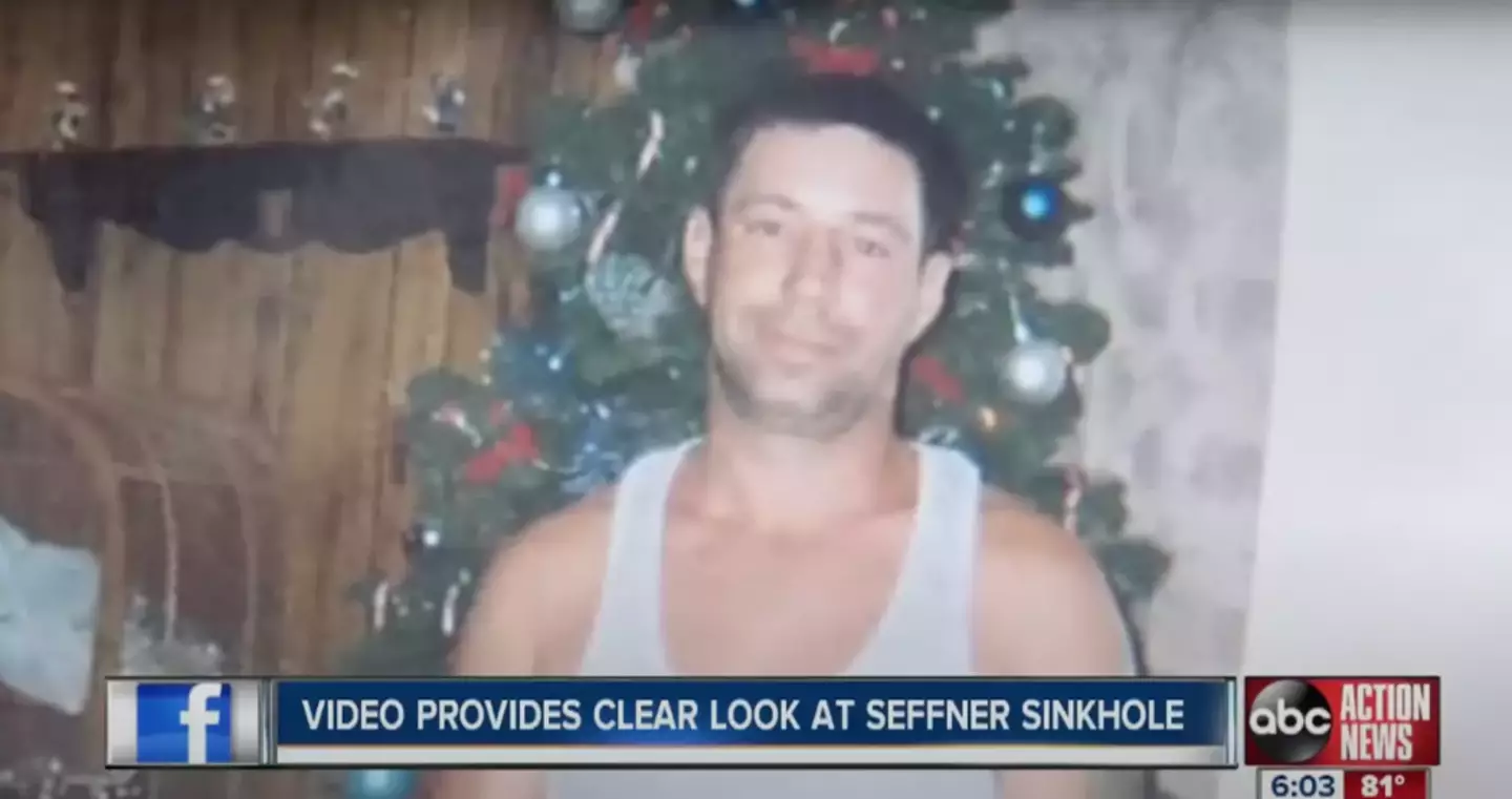 Jeffrey was sucked into a 100-foot sinkhole.