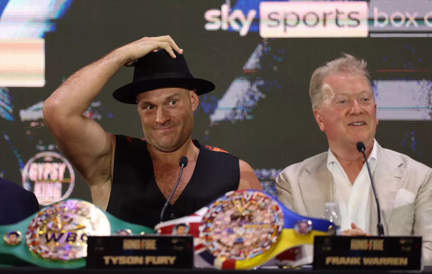 Warren can be spotted by Fury's side a lot of the time in build ups to fights. (Richard Pelham/Getty Images)
