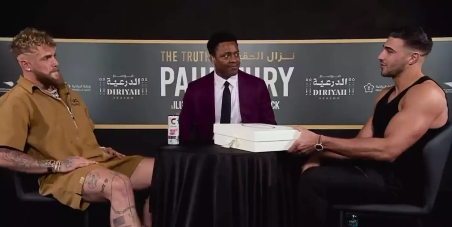 Jake Paul had a gift for Tommy ahead of the fight.