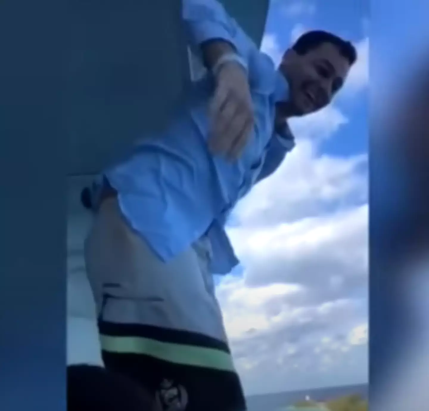Nick Naydev thought it'd be funny to jump from the 11th floor of a cruise ship in the Caribbean. (Inside Edition)