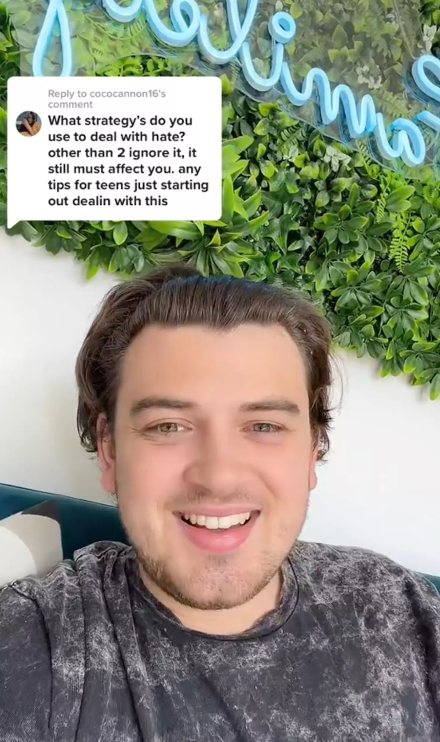 Harrison explained why he just deletes and blocks the hate comments.