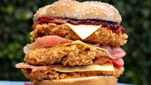 KFC Australia Launches Largest Burger Ever With Triple Stacker