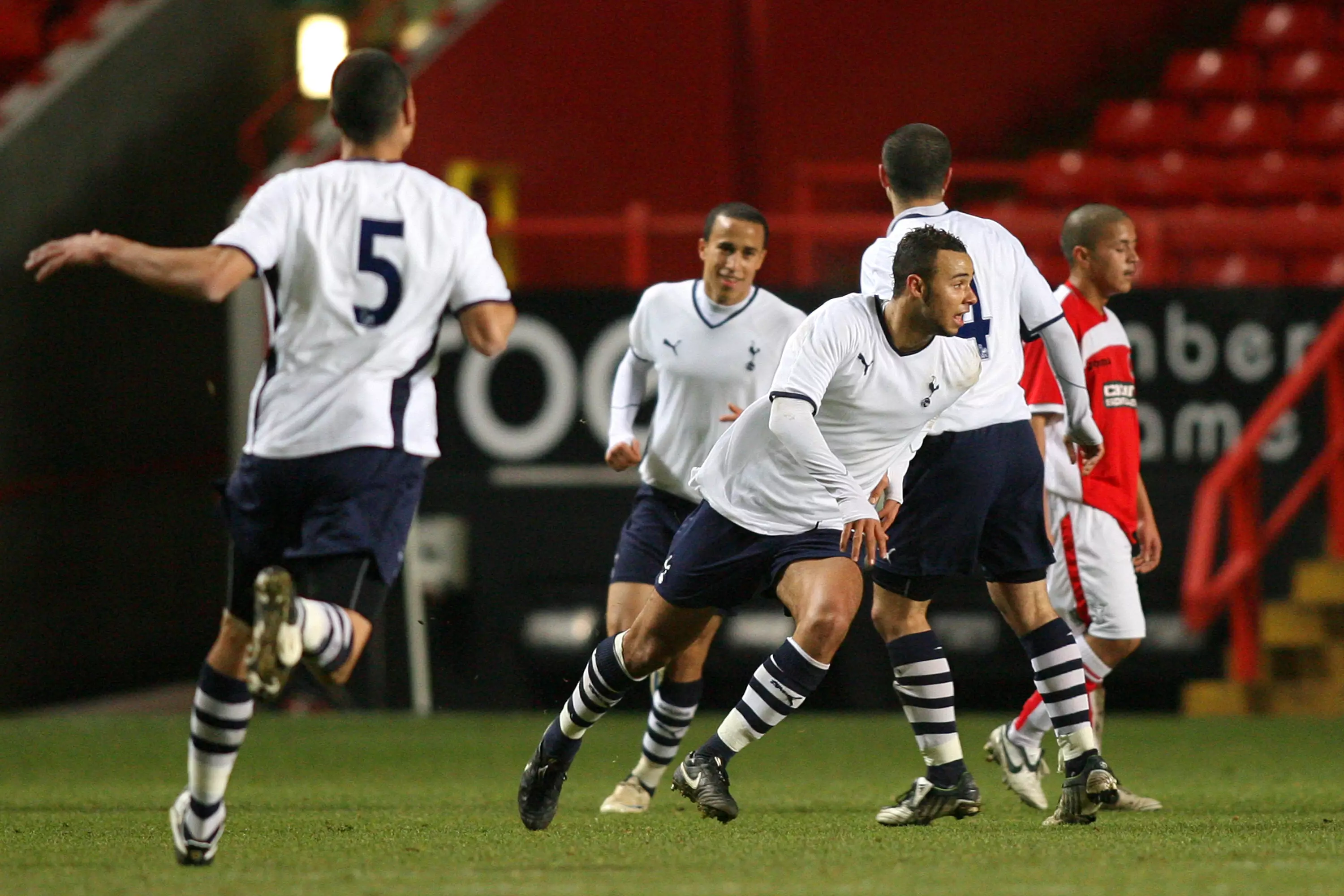 Bostock scores for Spurs in a Youth match. Image: PA