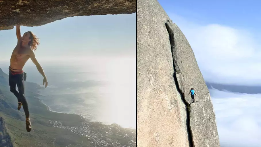 Free Solo Climber Risks Life Scaling Cliffs With No Safety Equipment 