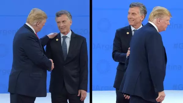 Donald Trump Accidentally Leaves Argentinian President Hanging At The G20 Summit