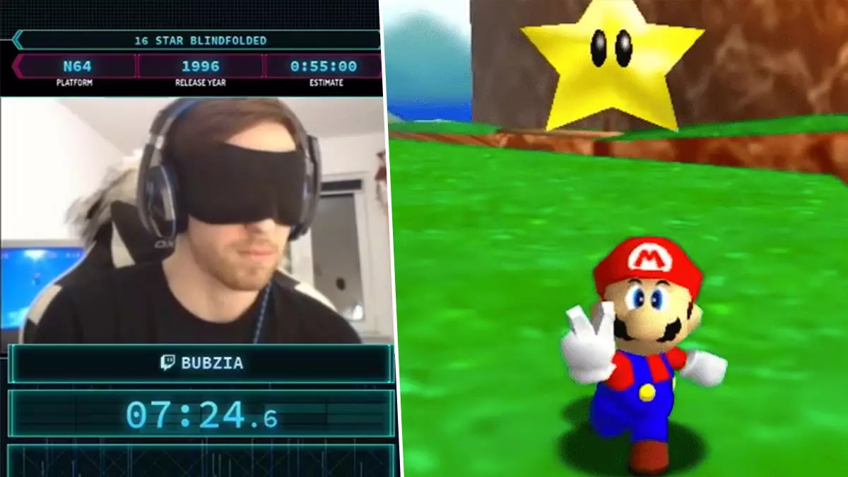 Blindfolded Speedrunner Decimates 'Super Mario 64' In Under 40 Minutes