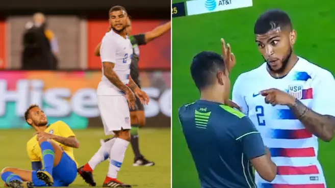 What DeAndre Yedlin Said To The Referee After Fouling Neymar Instantly Goes Viral