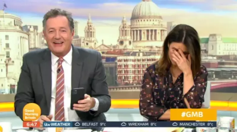 Piers spoke on Good Morning Britain about the graphic text he sent Holly.