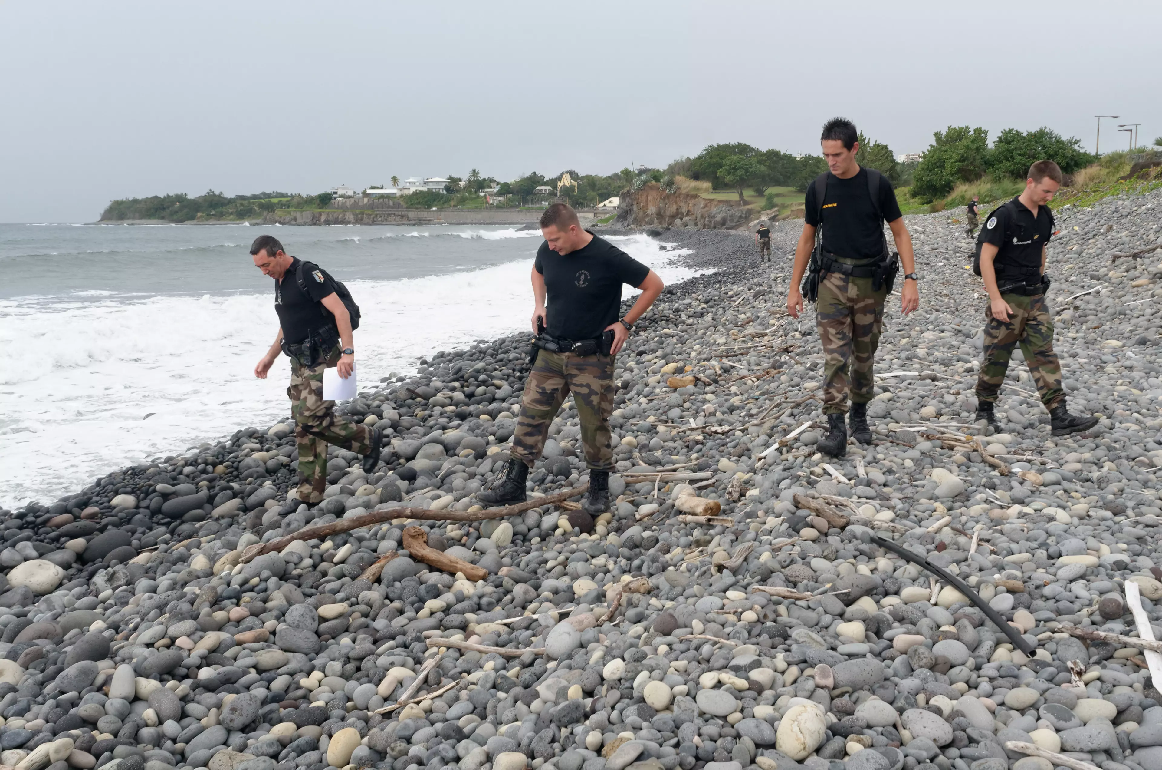 Search efforts on the island of Reunion.