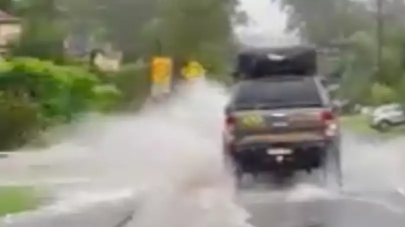 Motorist Caught Deliberately Driving Into Puddle And Soaking Elderly Man