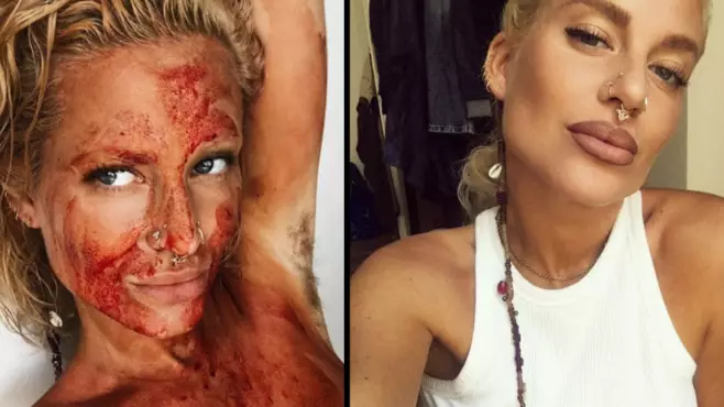 Swedish Naturist Receives Backlash After Posting Picture Covered In 'Menstrual Blood'