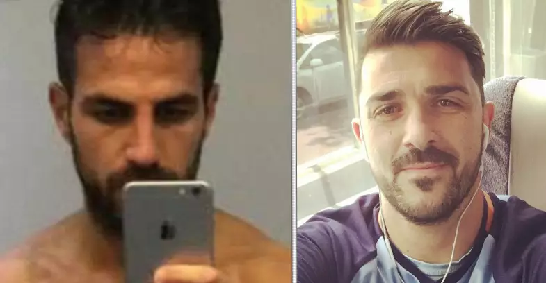 David Villa Pokes Fun at Cesc Fabregas’ Topless Instagram Selfie