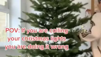 Woman Shares Hack Showing The 'Right' Way To Put Lights On Christmas Tree