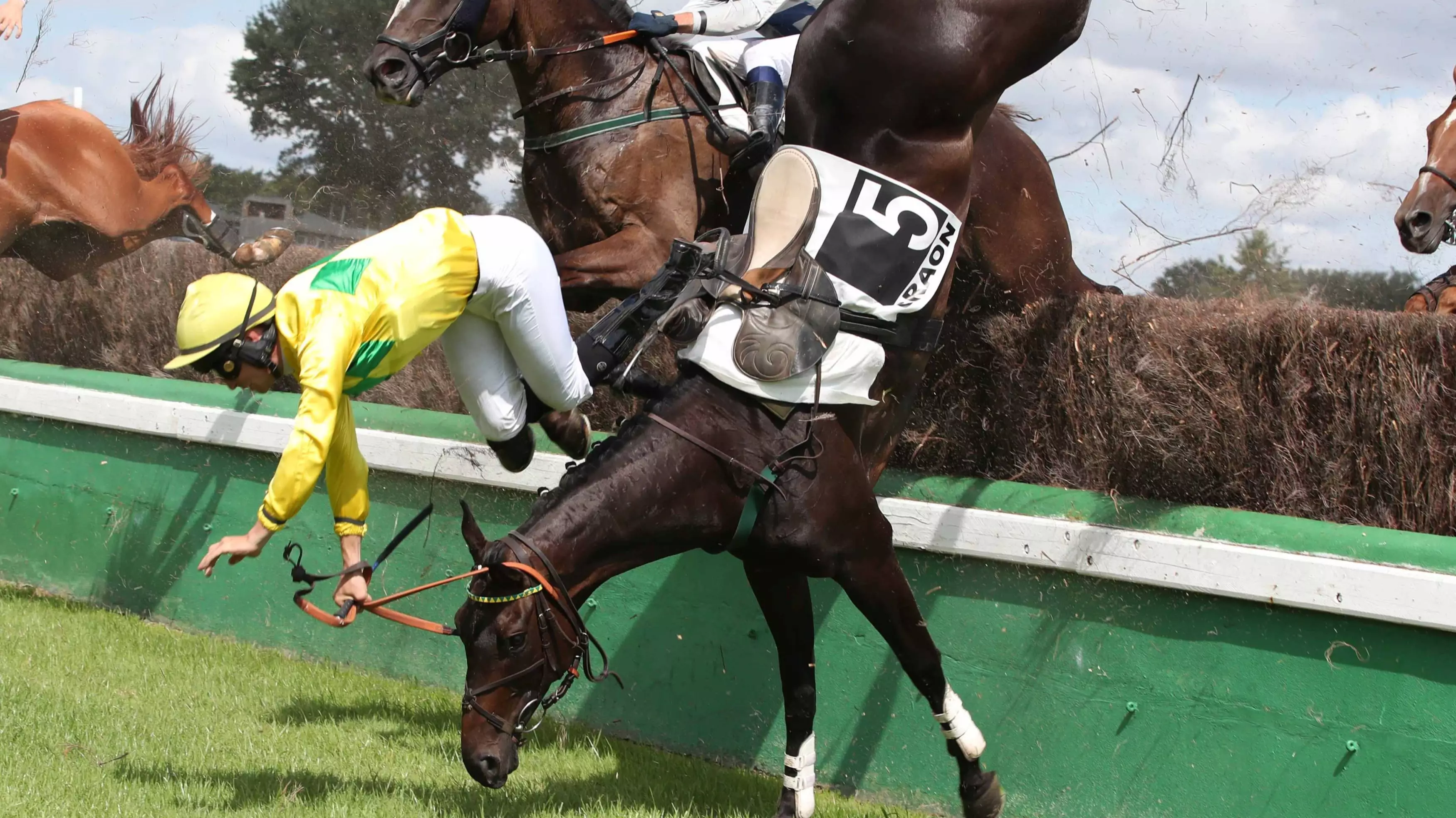 Jockey's Jaw Broken After A Rival Horse's Hoof Hits Him In The Face