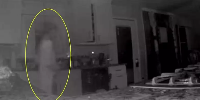 Ms Hodge said she had been freaked out by the ghostly image captured in her kitchen.