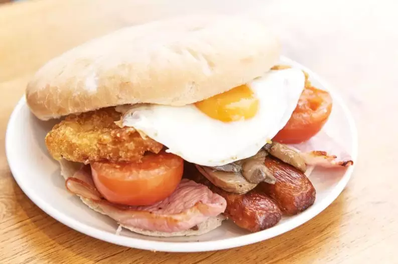Morrisons is selling a big breakfast butty with 10 fillings.