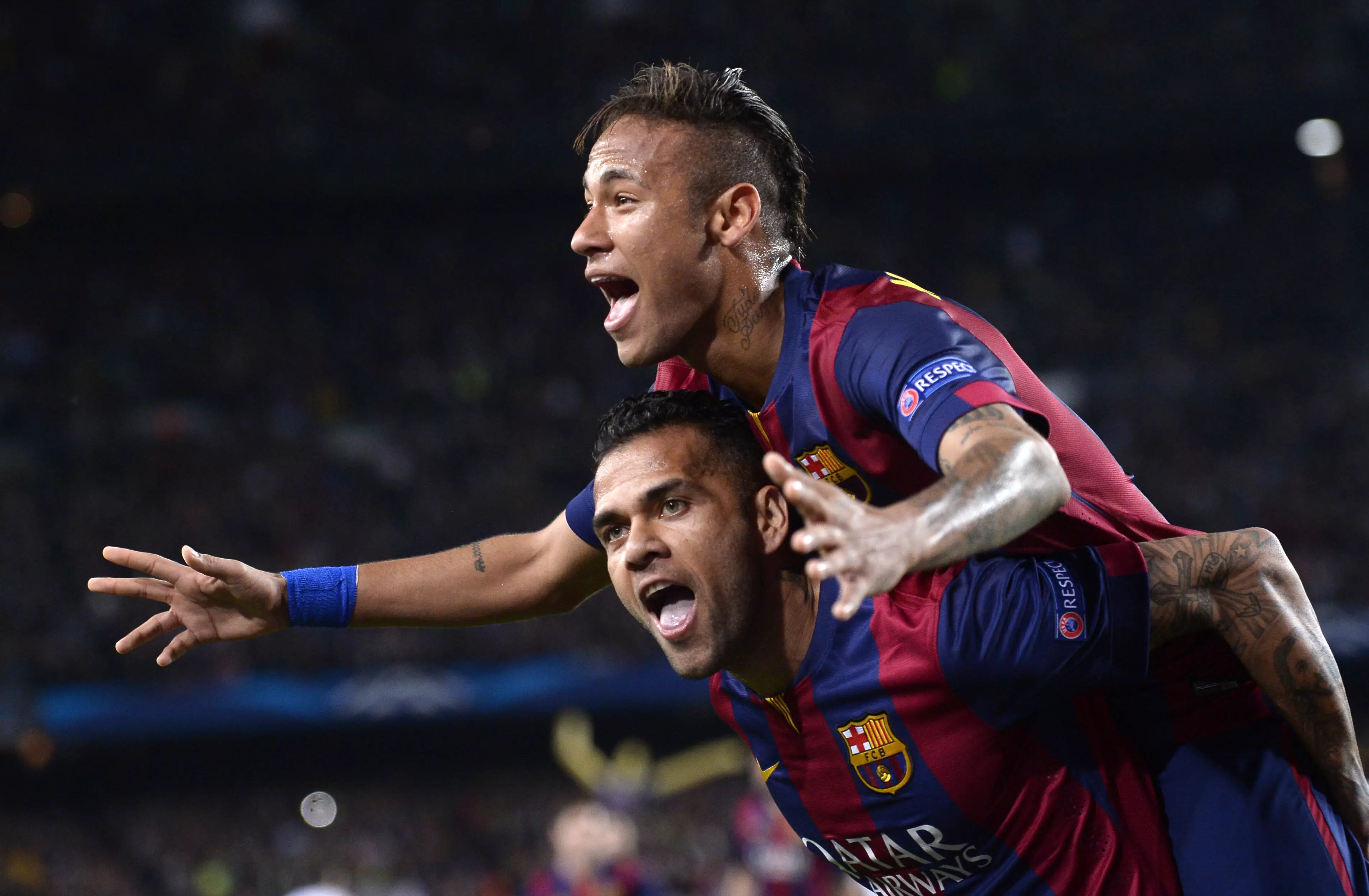 Neymar Gives Barcelona Birthday Boy Dani Alves A Very Messy 'Present'
