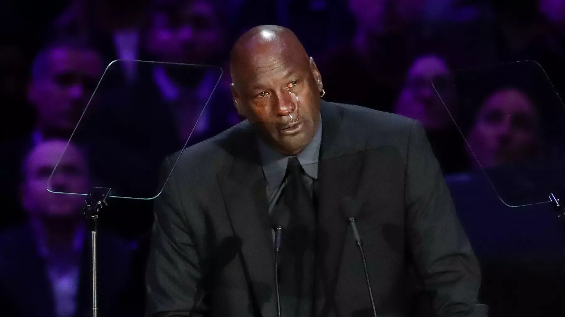 Michael Jordan Jokes About 'Crying Jordan' Meme During Kobe Memorial