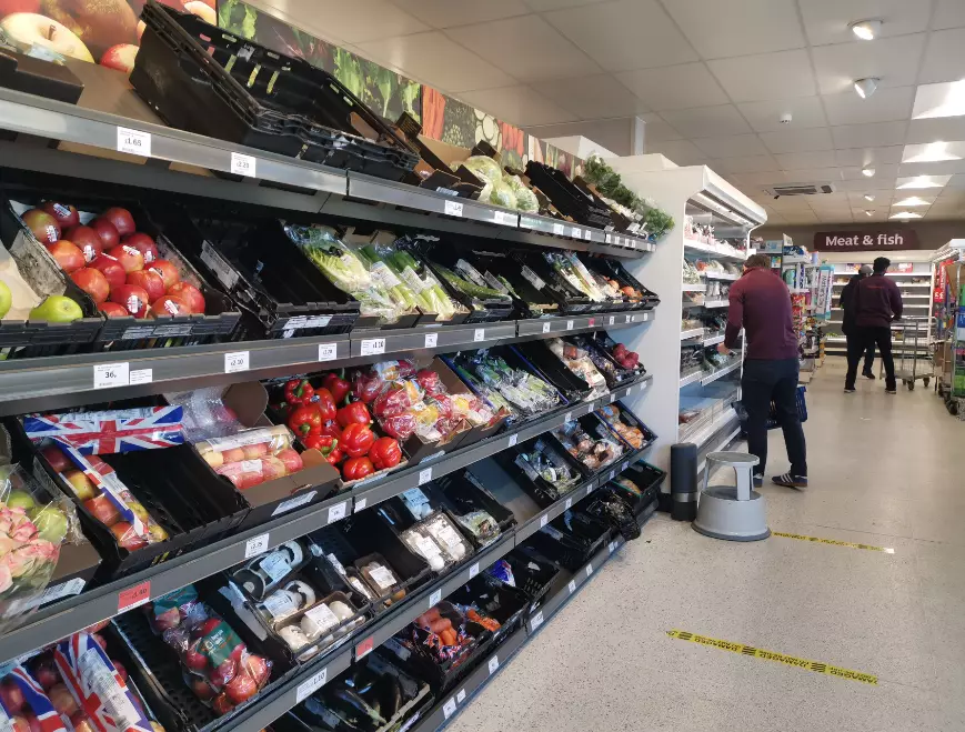 Sainsbury's were forced to bin fresh produce after the men rubbed their saliva on it (