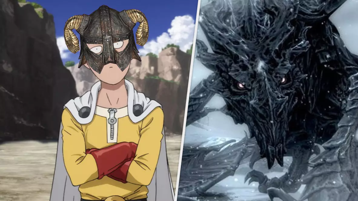 'Skyrim' Player Forges One Punch Man Gauntlets, One-Bombs Alduin The World Eater 