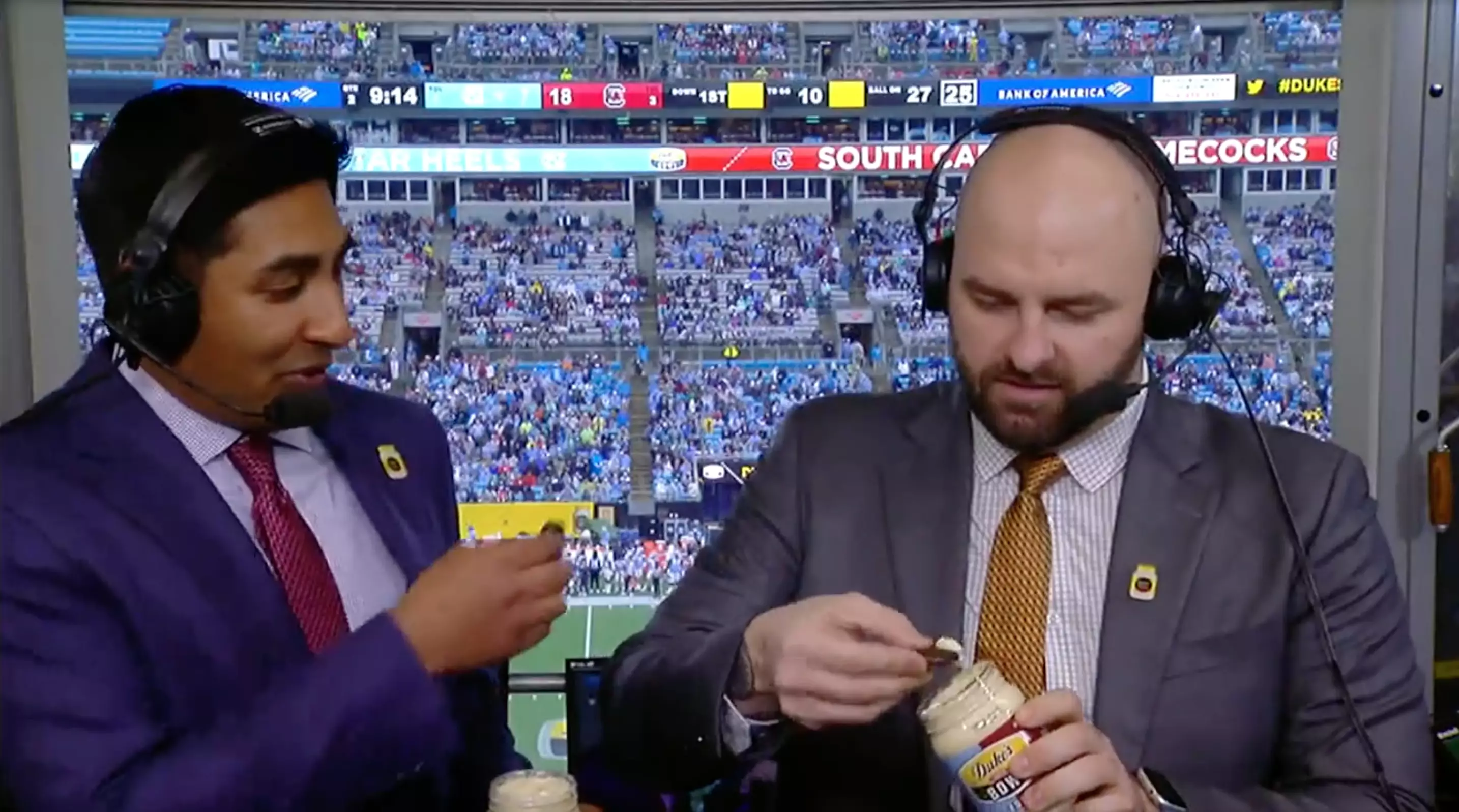 American College Commentator Leaves Viewers Stunned By Scoffing Mayonnaise And Oreos Live On-Air
