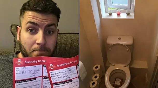 LAD Shocked To Find Parcel Delivered In Toilet