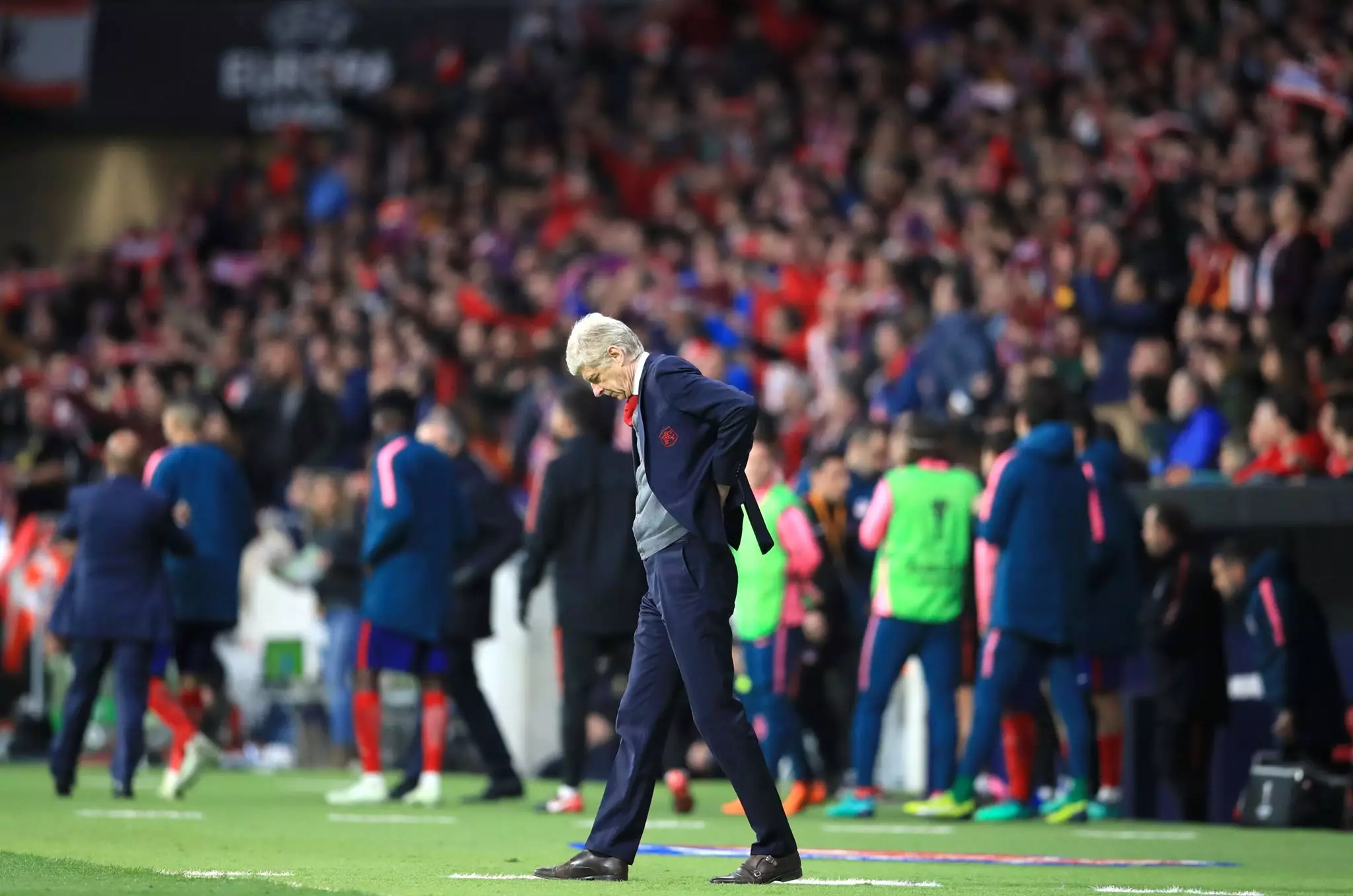 Wenger cuts a dejected figure. Image: PA