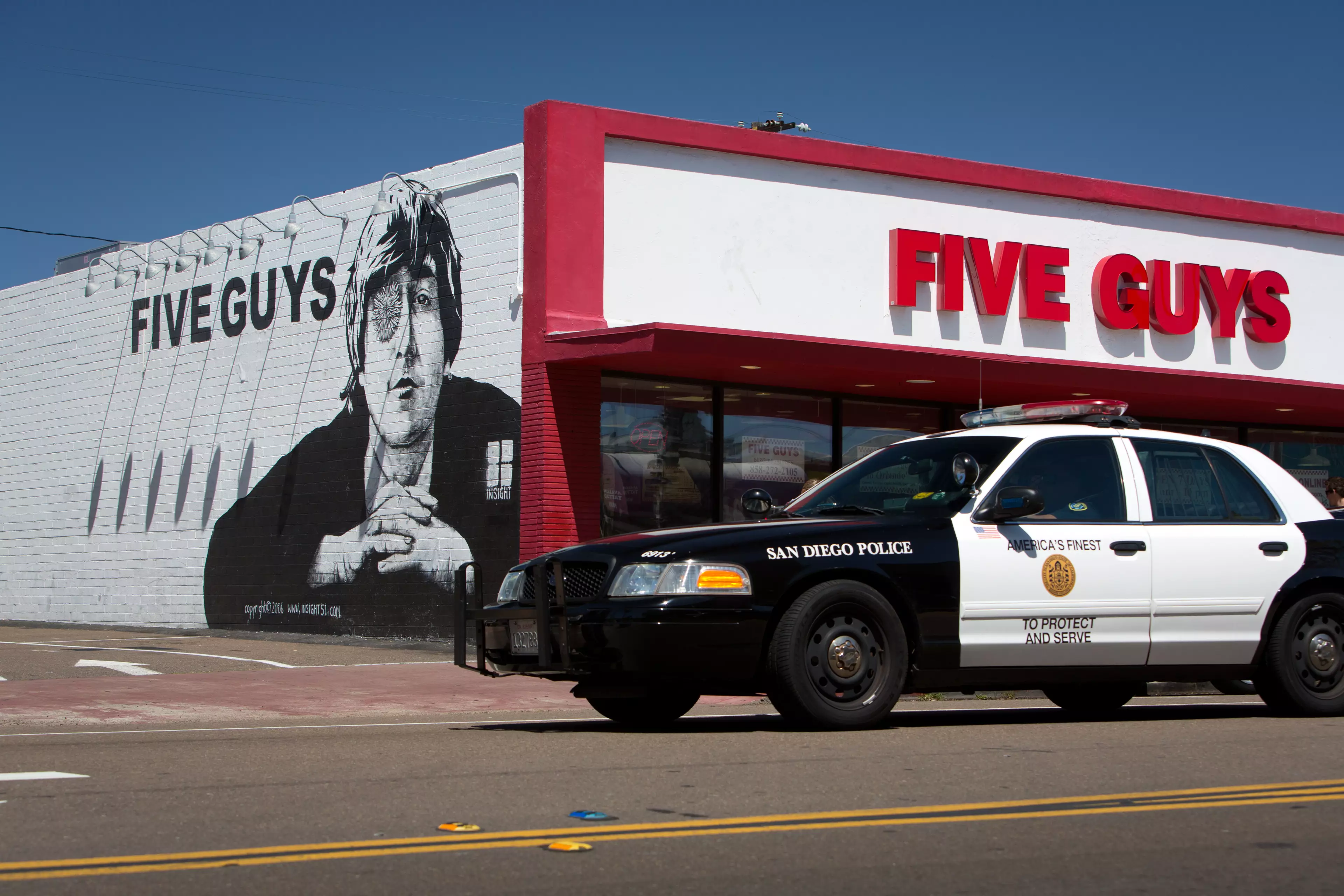 Police arrested five guys.