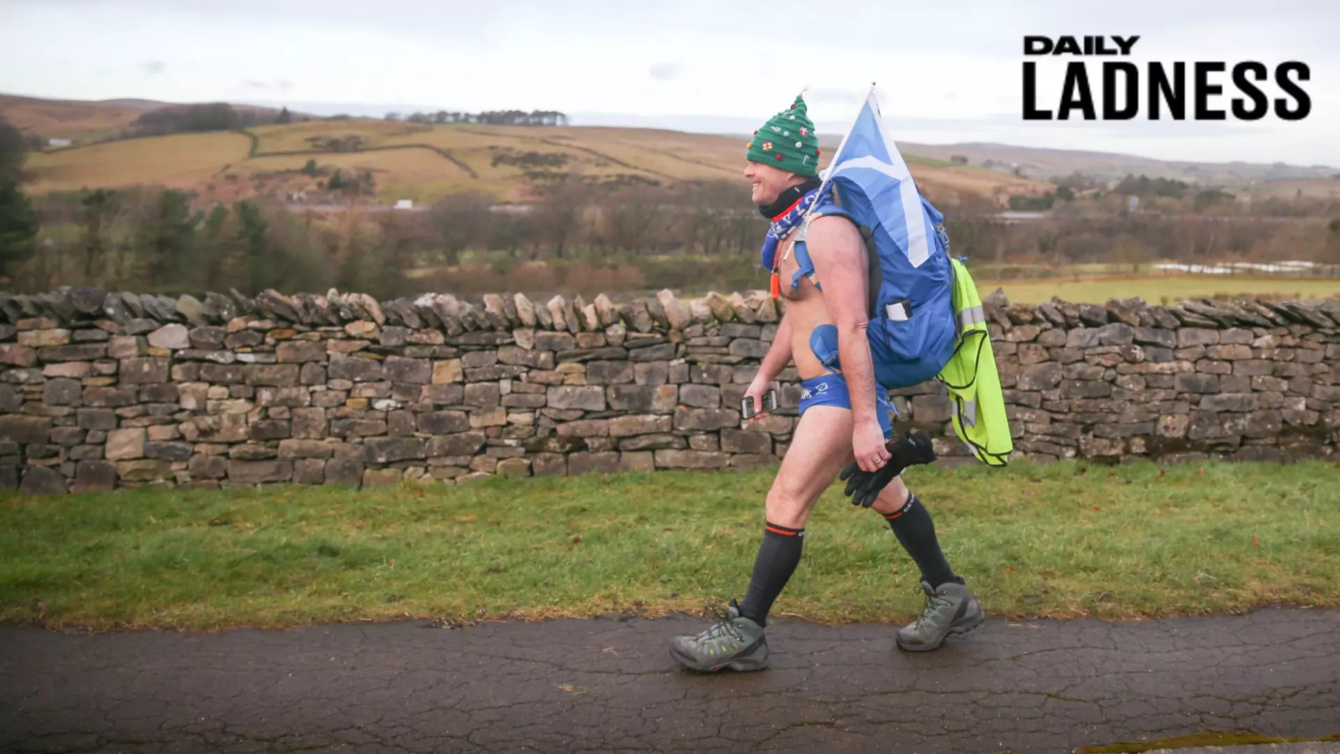 Man Walking 1,000 Miles Wearing A Tiny Pair Of Speedos To Raise Money For Charity 