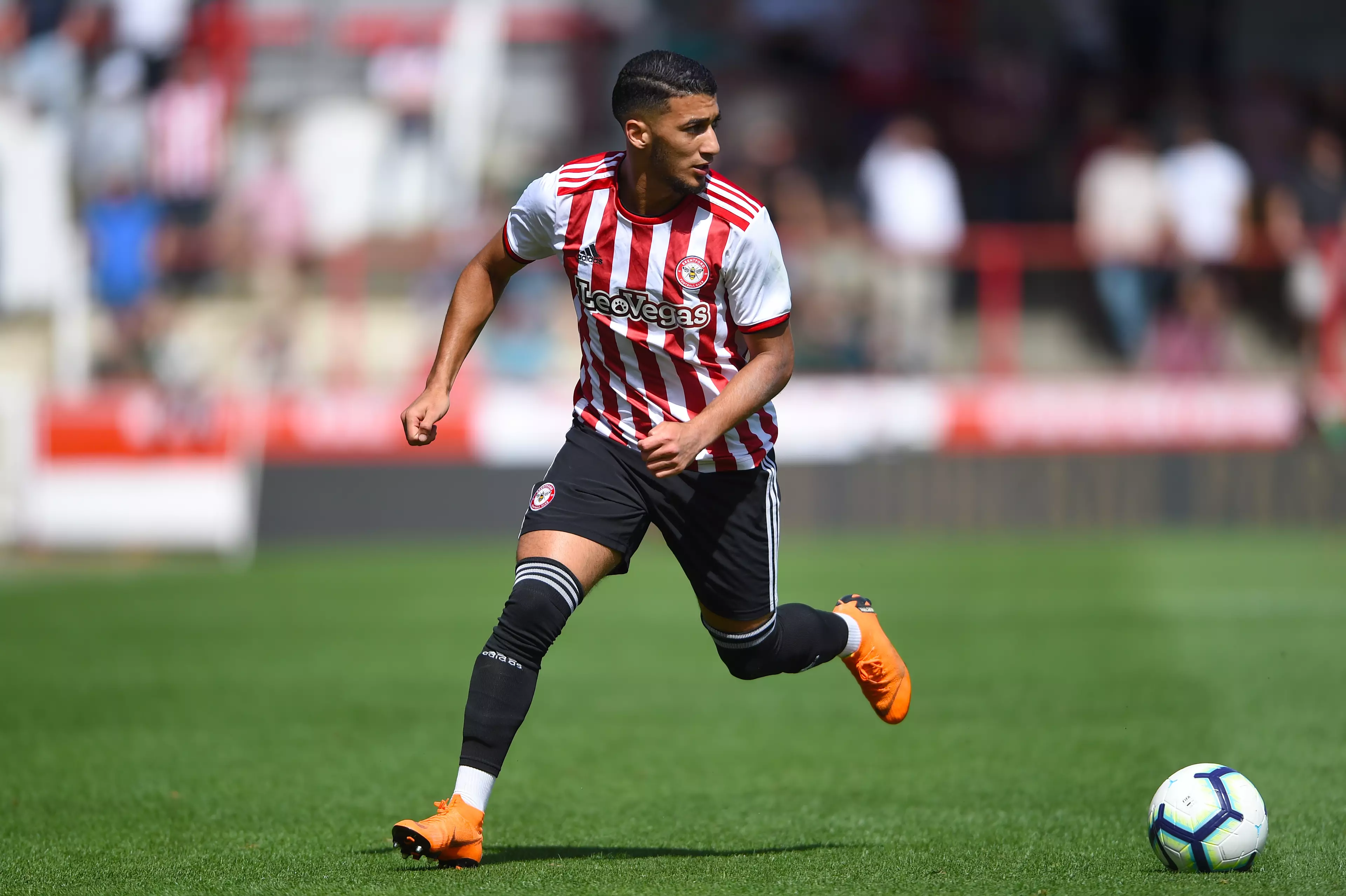 Benrahma in action for Brentford. Image: PA