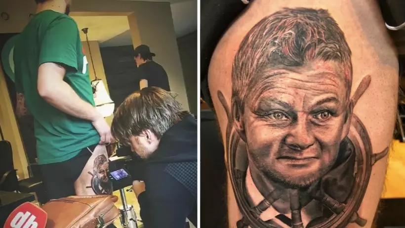 Manchester United Fan Literally Gets "Ole's At The Wheel" Tattoo
