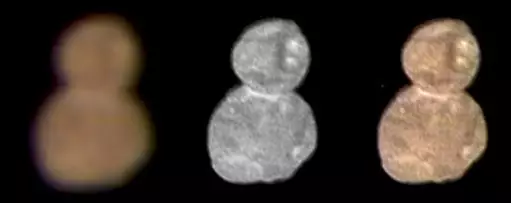 Three different images of Ultima Thule, which is one billion miles beyond Pluto.