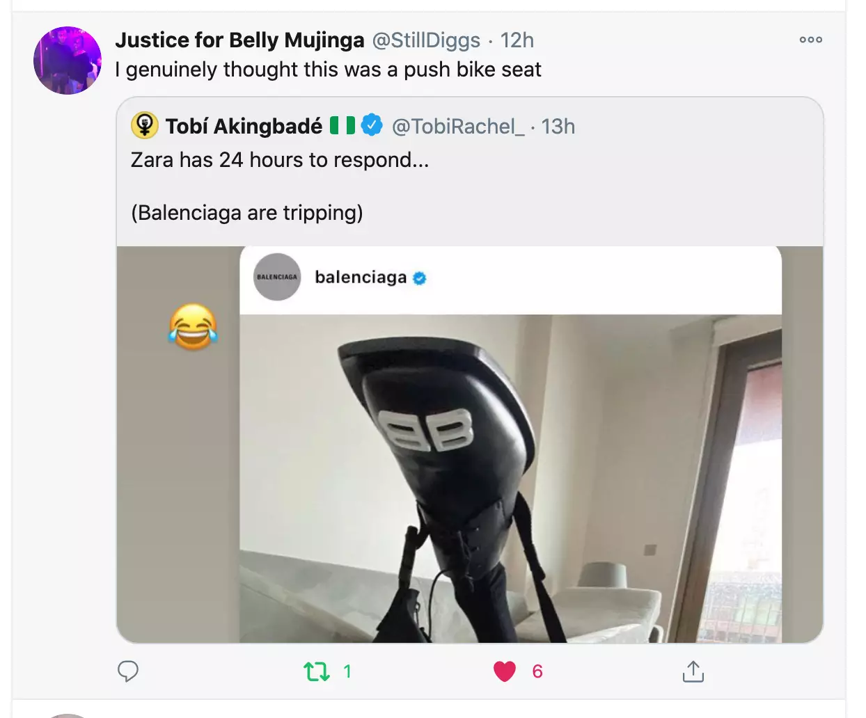 One user thought the image was of a push bike seat (