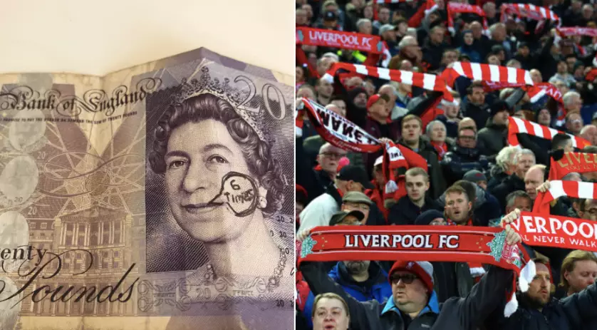 Liverpool Supporter Trolled Everton Fan With 'Six Times' £20 Note Withdrawn From Cash Machine
