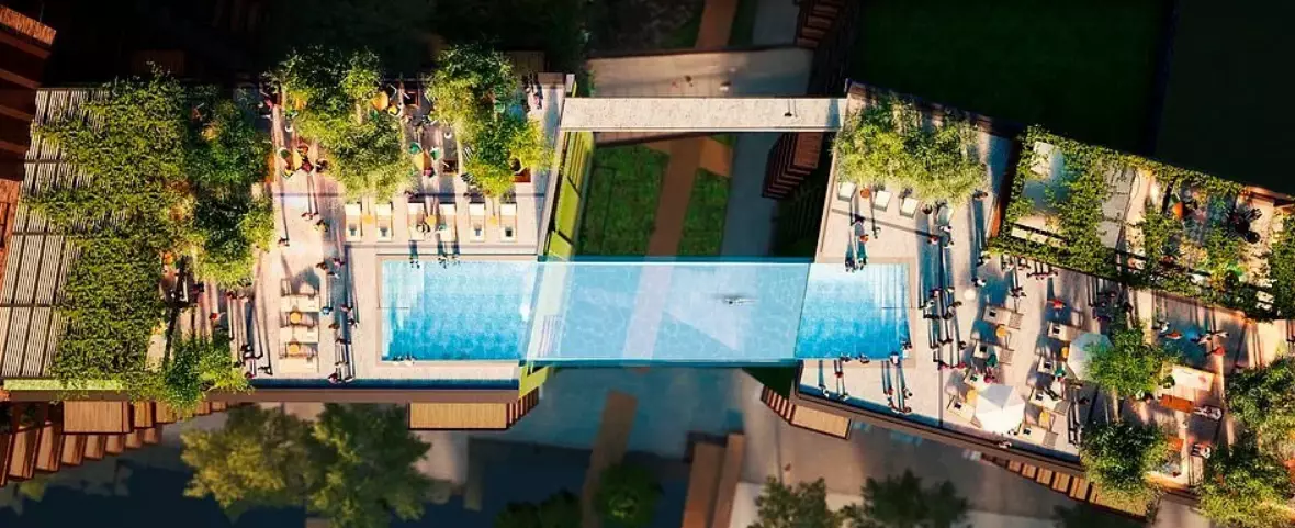 The pool will make swimmers 'feel like they're floating' according to developers.