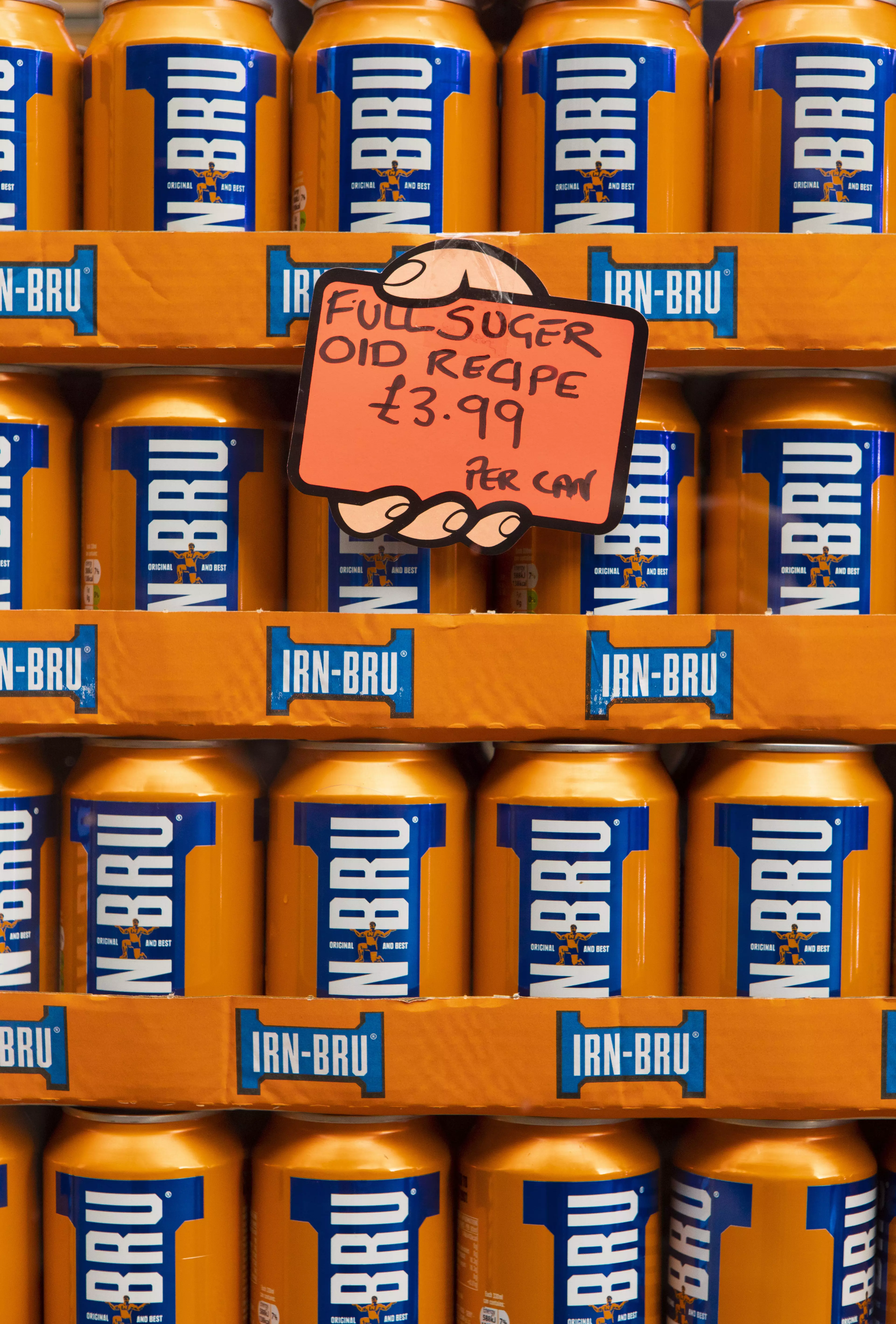 The people of Glasgow seem happy to pay £3.99 for a can of original recipe Irn-Bru.