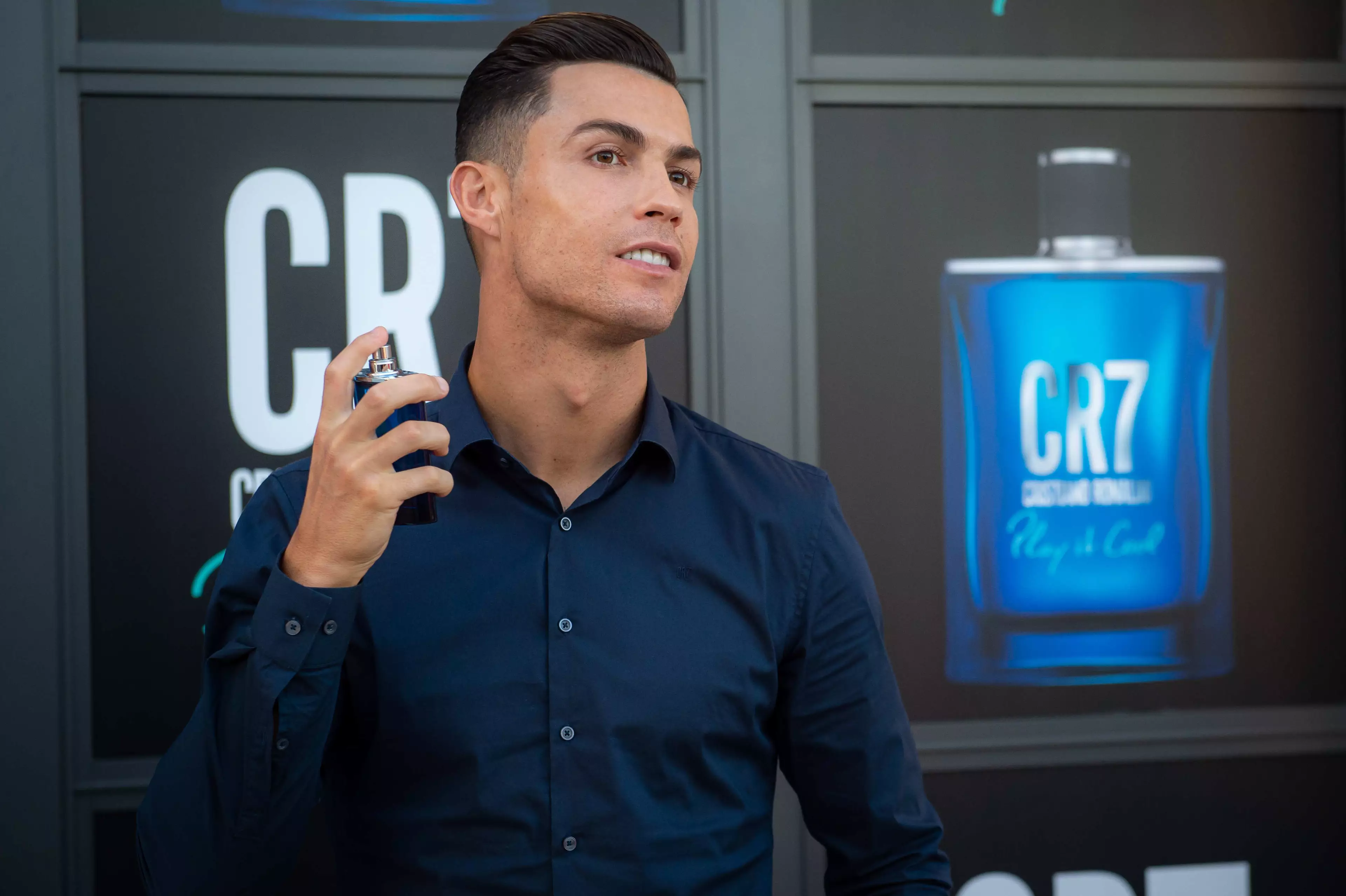 Cristiano Ronaldo spoke at the launch of his new fragrance 'Play It Cool'