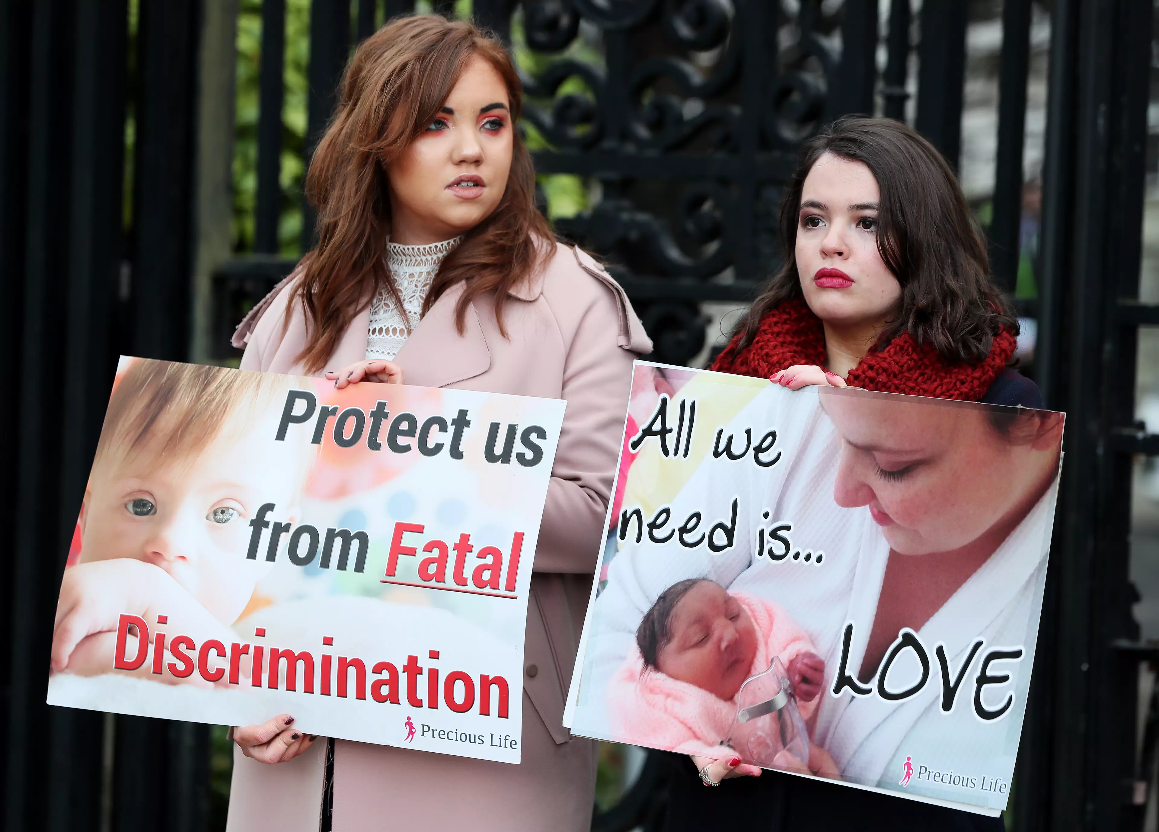 Anti-abortion protestors in Belfast.