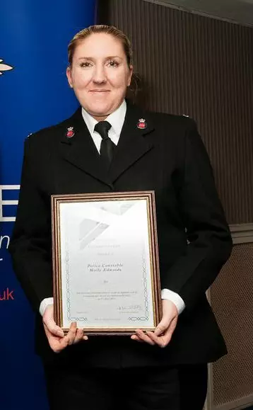 Edwards received a commendation in 2015.
