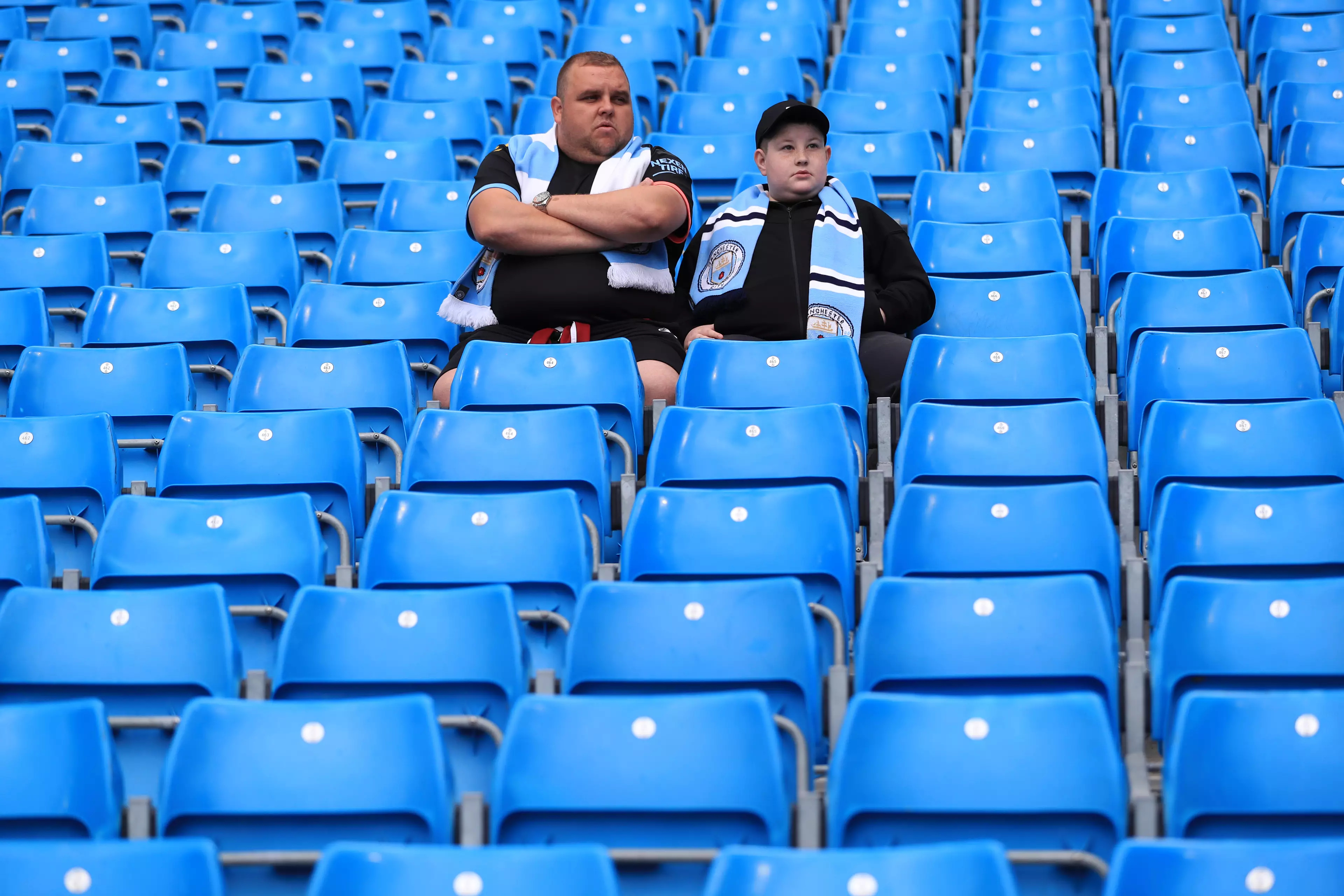 A busy Champions League night at the Etihad. Image: PA Images