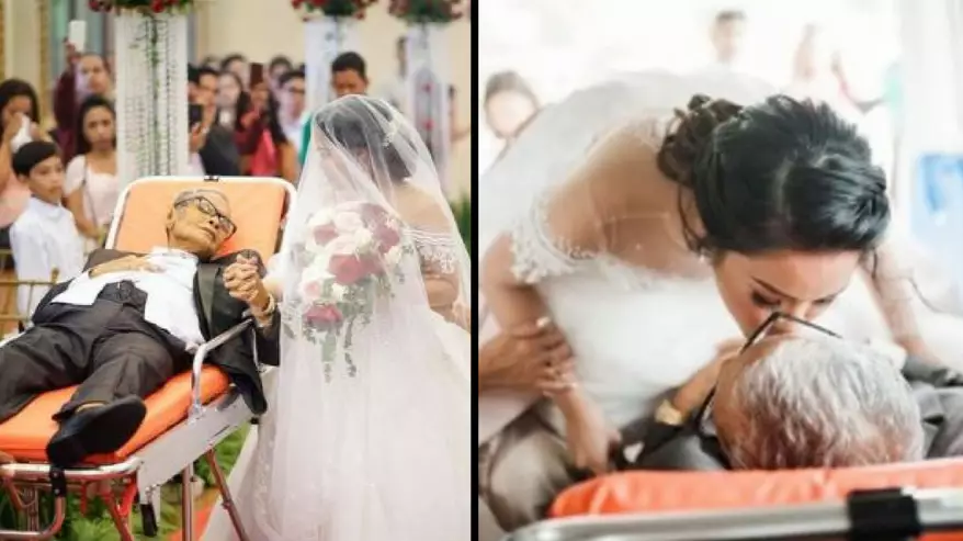 Terminally Ill Dad Granted Final Wish To Take His Daughter Down the Aisle