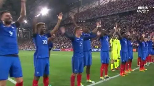 WATCH: France Celebrate Semi-Final Win With Iceland's Viking Clap