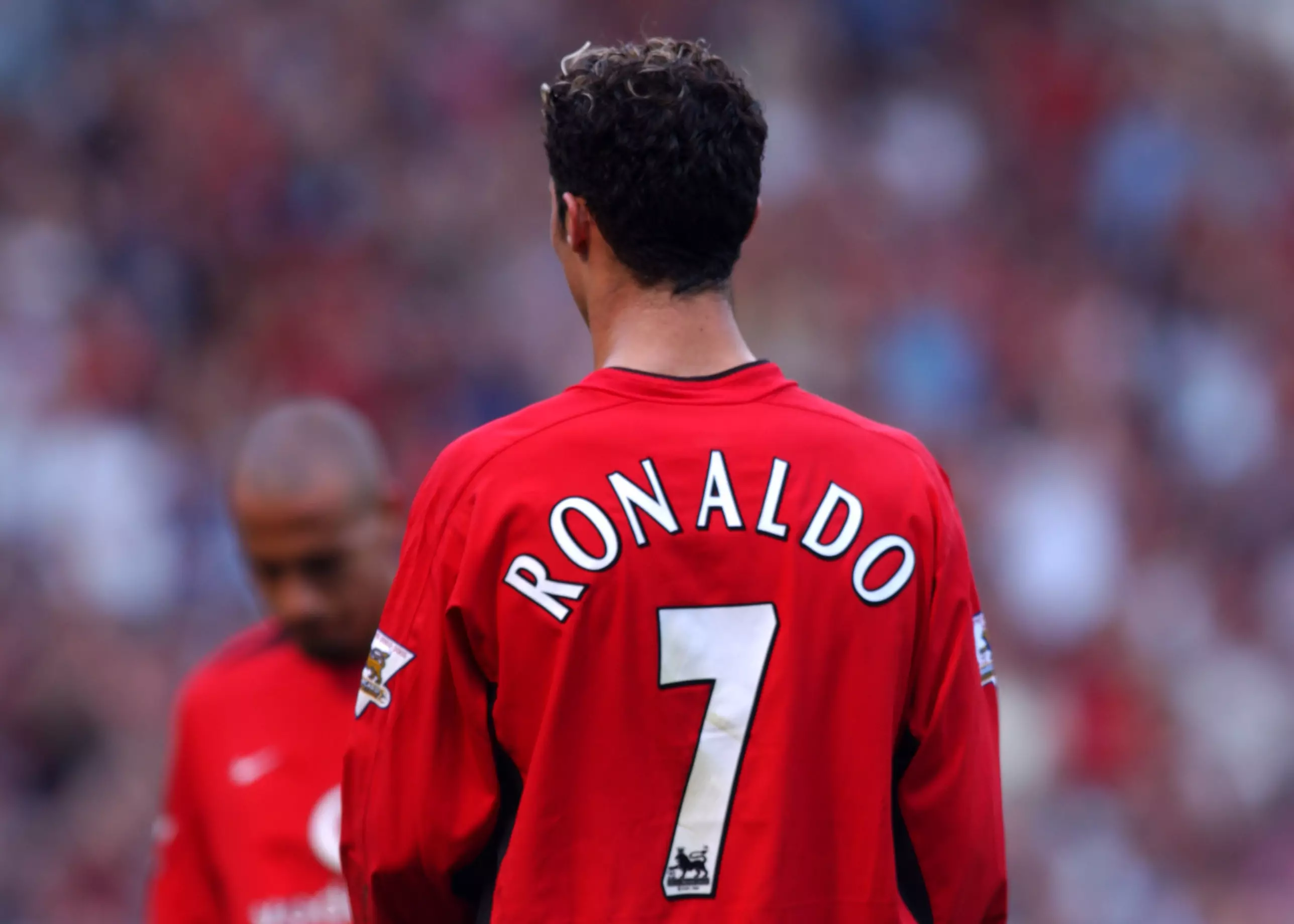 Ronaldo during his United debut. Image: PA