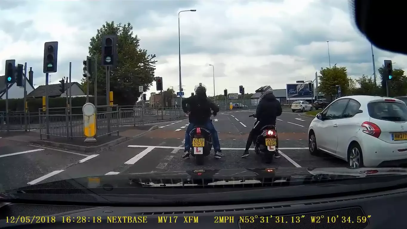 Undercover Cops On Scrambler Bikes Swarm On Moped Gang In Dramatic Dashcam Footage