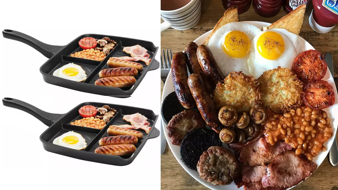 Lidl's £12.99 Multi-Section Frying Pan's Perfect For Cooking A Full English Brekkie