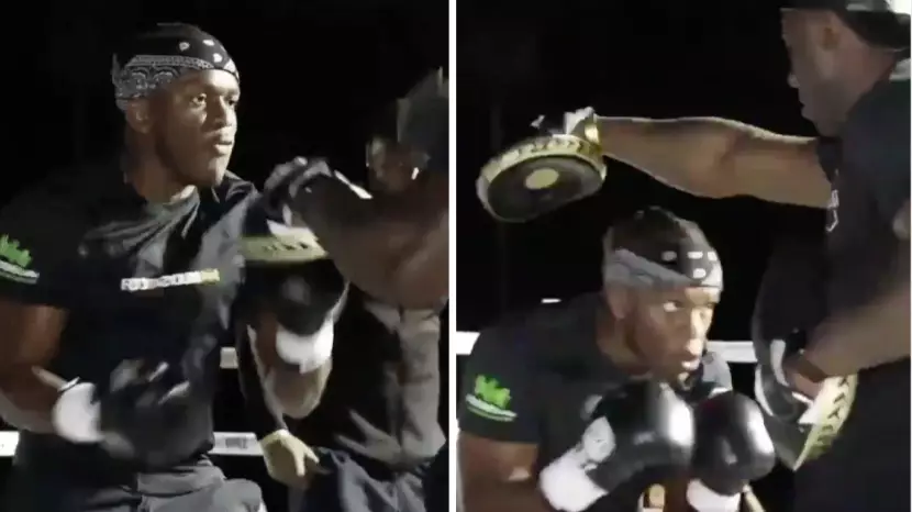KSI's Speed And Power On Pads In Public Workout Has Surprised Fans 