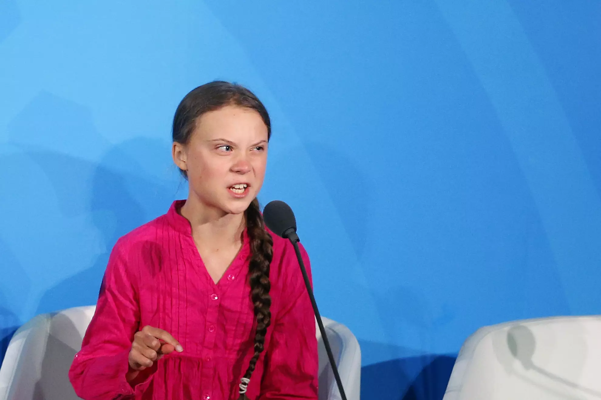 Thunberg famously gave world leaders an absolute b******ing in September.
